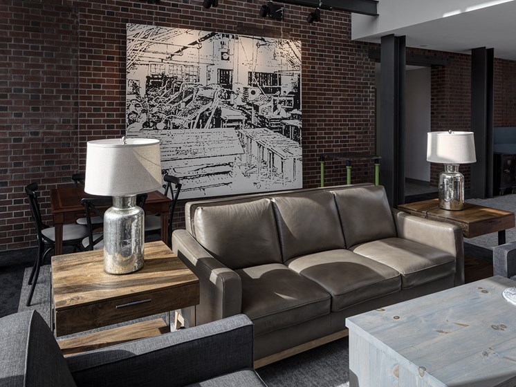 Lounge Area at The News Apartments in Troy, NY